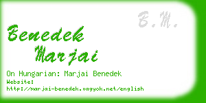 benedek marjai business card